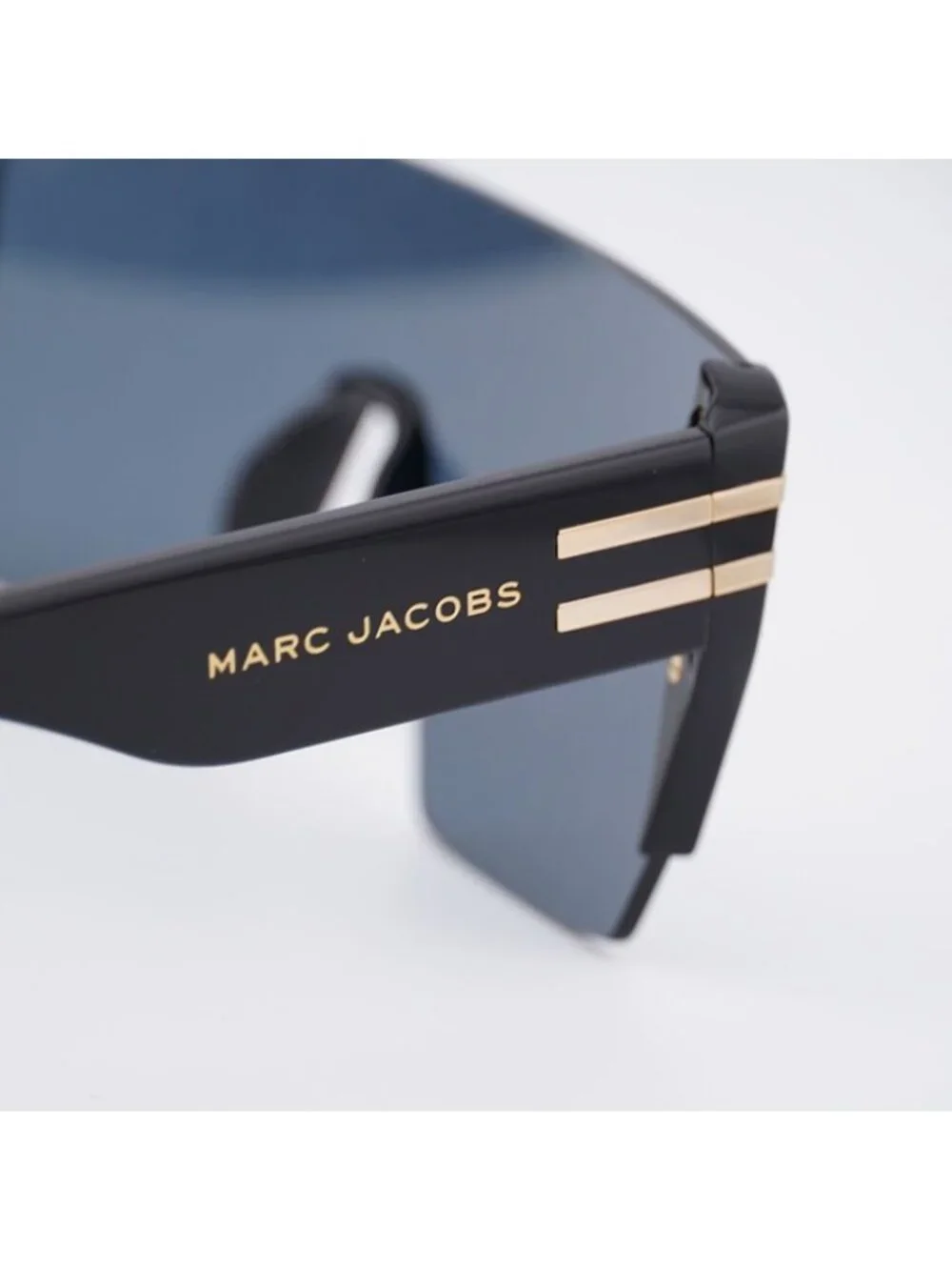Marc Jacobs MARC 712/S 0NZU 7Y Sunglasses Black Shield Frame, Grey Lenses